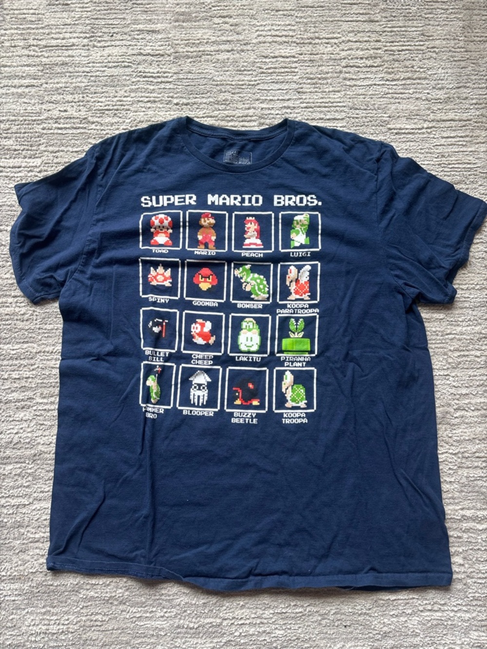 Super Mario Bros. Navy Graphic Short Sleeve Tee